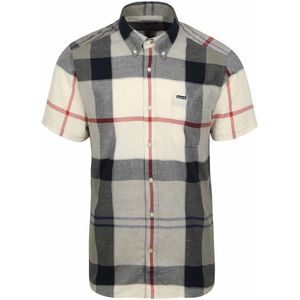 Barbour Overhemd Doughill - Bleache Pine Tartan - Korte Mouw - Ruit Dessin