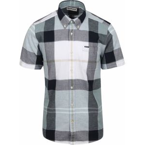 Barbour - Overhemd - Donkerblauw Ruit - Katoen/Linnen - Korte Mouwen