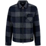 Barbour - Hailwood Fleece Overshirt - Marine Blauw - Blouse