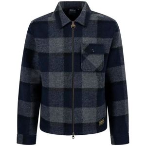 Barbour - Hailwood Fleece Overshirt - Marine Blauw - Blouse