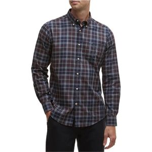 Barbour - Wetheram Tailored Tartan Shirt - Blouse - Marine Blauw
