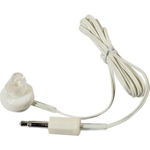 Witte mono magnetische oortelefoon met 3,5 mm jack plug Soundlab A013