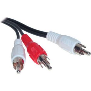 Subwoofer/Tulp mono - Tulp stereo audio kabel - 5 meter