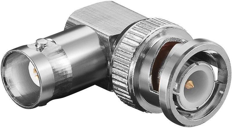 BNC - BNC Haakse Adapter - 50 Ohm