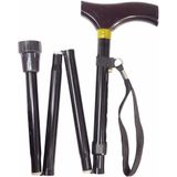 Aidapt wandelstok houten handgreep - opvouwbaar
