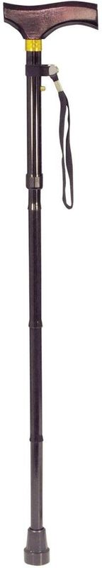 Aidapt wandelstok houten handgreep - opvouwbaar