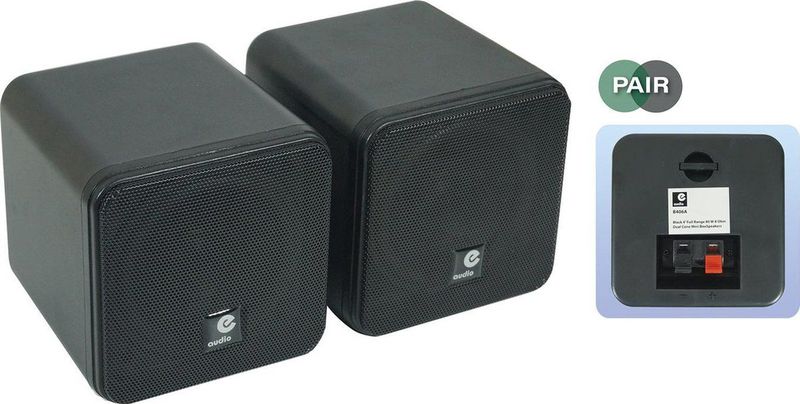 E-audio - Mini Luidsprekerset - Zwart - 80 Watt - ABS Behuizing
