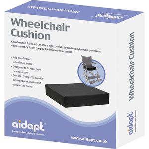 Rolstoelkussen - Zwart - Katoen - Geleverd met Lussen