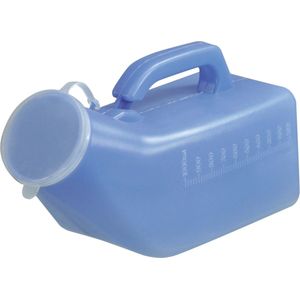 Aidapt - urinaal voor mannen - blauw - plasfles - bedfles