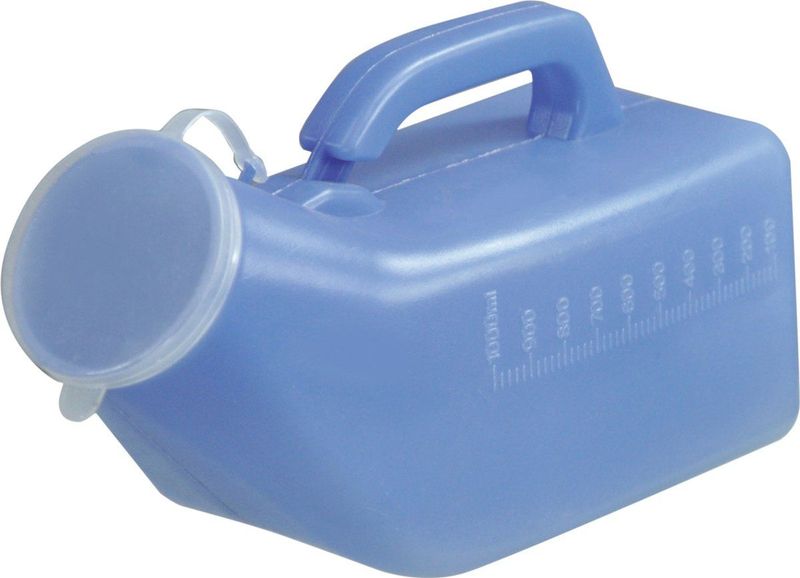 Aidapt - urinaal voor mannen - blauw - plasfles - bedfles