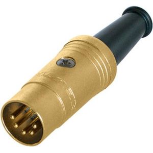 REAN NYS322AG DIN 5-pins 180° (m) connector / metaal/verguld