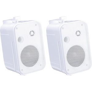 E-Audio B418 3,5"""" 2-weg miniluidsprekers met ophangbeugel (8 Ohm 100 W) - Set van 2 - Wit