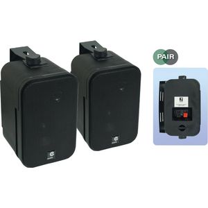 E-Audio B418B 3,5"" 2-weg miniluidsprekers met ophangbeugel (8 Ohm 100 W) - Set van 2 - Zwart