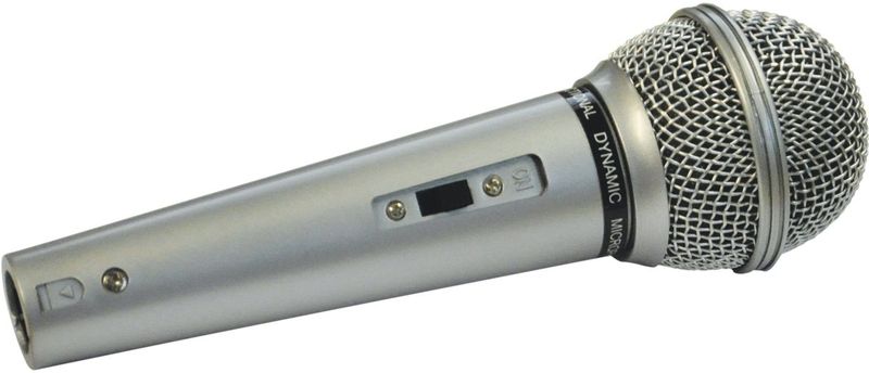 Mr Entertainer - Bedrade Karaoke Microfoon - Grijs - 3 Meter Kabel