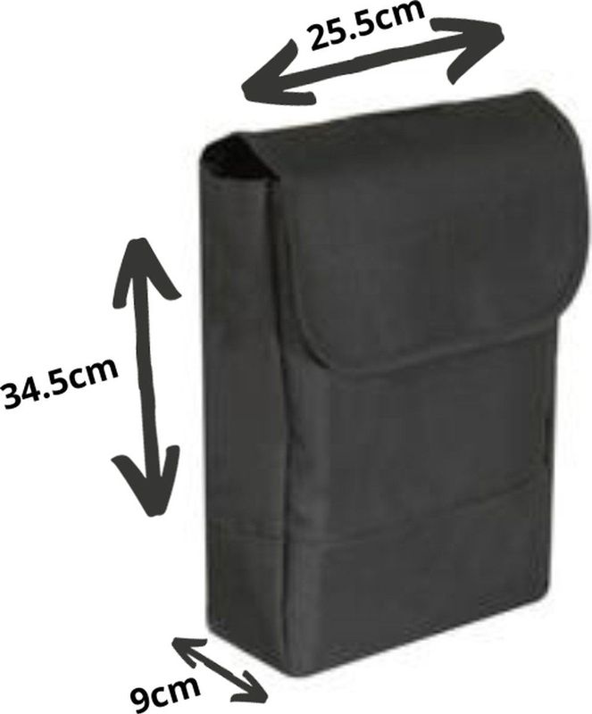 Aidapt - Armleuningtas - Rolstoel - Zwart - Waterdicht - Klittenband Sluiting