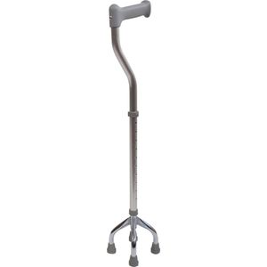 Aidapt - wandelstok - 4 poot - afstand poten 12 cm - verstelbaar 71,5 - 96.5 cm hoog - max 127 kg