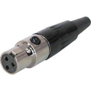 Mini XLR 3-pins (TA3) connector (v)