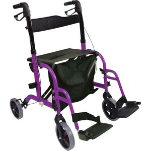 Aidapt - Duo Deluxe - Rollator - Aluminium - Lichtgewicht - Inclusief Boodschappentas