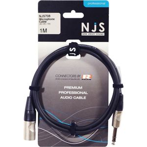 NJS/Rean Professional XLR (m) - 6,35mm Jack mono (m) kabel | 1 meter