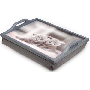 Houten Schootdienblad met kussen