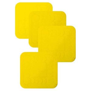 Aidapt Vm990by placemat/onderzetter, siliconen, antislip, geel, 14 cm, 4 stuks