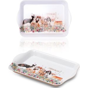 St Helens Home and Garden MINI melamine dienblad - 21 x 14 cm - honden