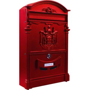 klein model - afsluitbare wandbrievenbus - rood