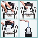 Aidapt - Toiletemmer Zakken - Doos van 50 - Lekvrij Materiaal - Absorberende Pads