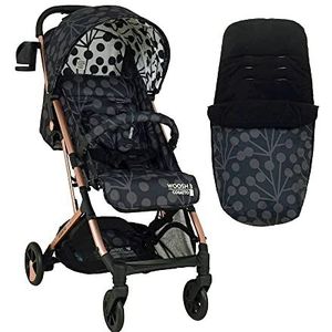 COSATTO WOOSH 3 kinderwagen, licht, tot 25 kg, lichte kinderwagen, eenhands, compact, telescopische handgreep, mand, beschermingsstang en regenbescherming