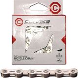 Clarks Cycle Chain YBN CSL-H10CR SHIMANO CAMPAGNOLO SRAM (10 runs, 1/2 inchx11/128 inch 116 cells, 5.9mm, chain clip, Super licht, Chrome) Self-lubricating zilver