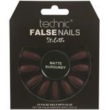 Technic - Stiletto Kunstnagels - Burgundy - 24 Stuks
