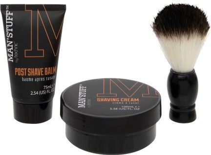 Technic - Shave Trio - Huidverzorging - Scheercrème 100 ml - Aftershavebalsem 75 ml - Scheerkwast