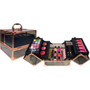 Technic Cadeauset Make-Up Rose Gold & Black Filled Beauty Case.