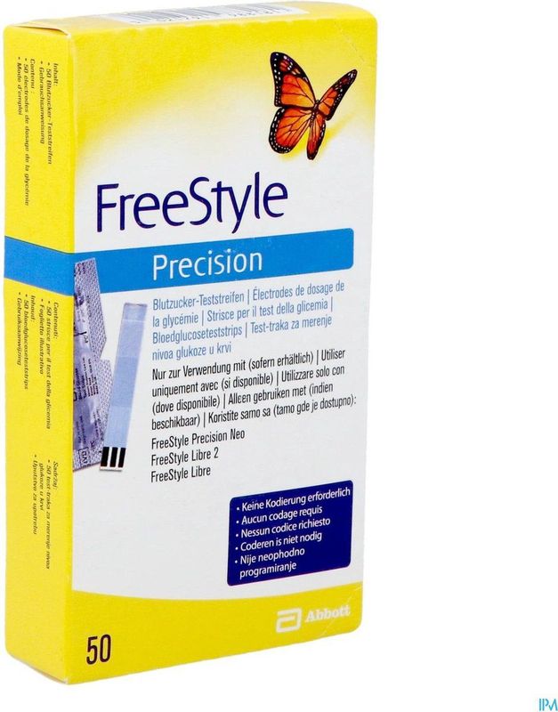 Freestyle Precision teststrips 50 stuks Abbott - Het testen duurt 5 seconden