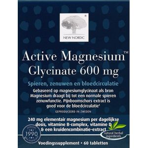 New Nordic - Magnesium Active Glycinate - 600mg Tabletten