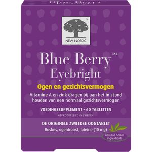 New Nordic Blue Berry Eyebright - Ogen en gezichtsvermogen - Voedingssupplement - 60 stuks
