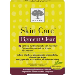 New Nordic Skin Care Pigment Clear - 60 tabletten - Voedingssupplement