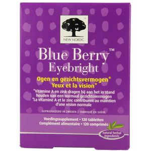 New Nordic - Blue Berry Eyebright Tabletten - 120 Stuks - Voedingsstoffen Voor Ogen