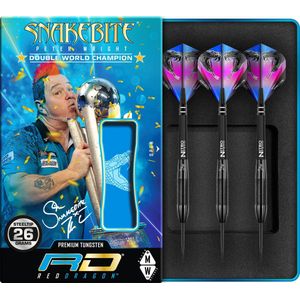 RED DRAGON - Peter Wright Snakebite 3: Steeltip Tungsten Dartpijlen Professioneel - 26 gram