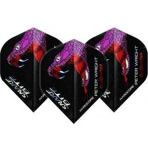 Red Dragon Peter Wright Snakebite No.2 Flight Black-Pink