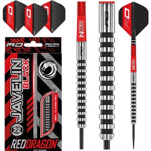 RED DRAGON - Javelin Black: Steeltip Tungsten Dartpijlen Professioneel - 22 gram