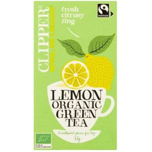 Clipper Organic green tea lemon 4 x 20 stuks 37 g