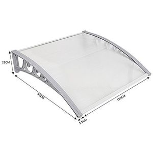 Deurluifel-Voordeur Afdak- Afdak Voordeur Deurluifel voor Terrasdak, Balkon, Raam, Gevel, Airconditioning, Gebroken Wit (98x150cm)