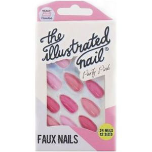 The Illustrated Nail Party Pink Faux Nails  24 stk.