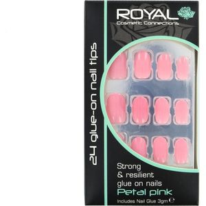 Royal - Lijm Op Nageltips - Kunstnagels - Petal Pink - 24 Stuks