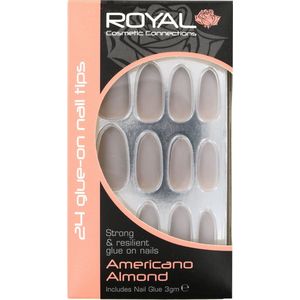 Kunstnagels - Americano Almond - Set van 24 - Inclusief Nagellijm