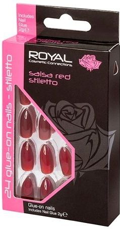 Royal - Lijmnageltips - Salsa Rood - Kunstnagels - 24 Stuks