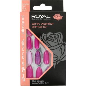 Royal - Glue-On Nail Tips - Pink Warrior - Kunstnagels - 24 Stuks