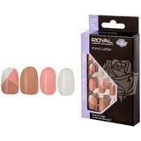 Royal - Iced Latte - Kunstnagels - Roze Wit Donkerbeige - 24 Stuks