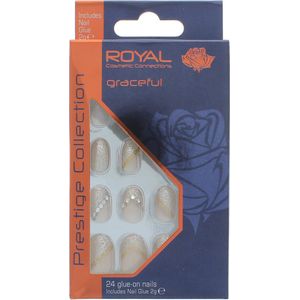 Royal 24 Glue-on Nails - Graceful